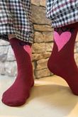 Sweet Heart Socks Burgundy